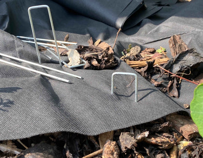 Weed Matting Metal Hold Down Pegs/Staples 30mmx 150mm (Pack of 100)