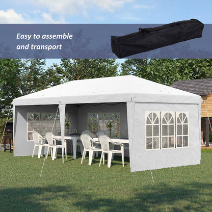 3 x 6m Half-Open Garden Gazebo