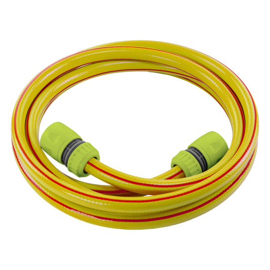 Premium Garden Hose Set Yellow with Lime Connectors