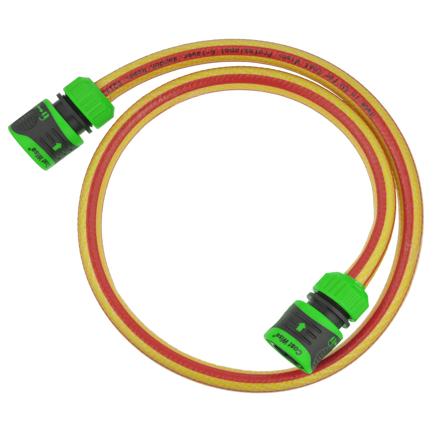 Premium Garden Hose Yellow with Green Lock Connectors