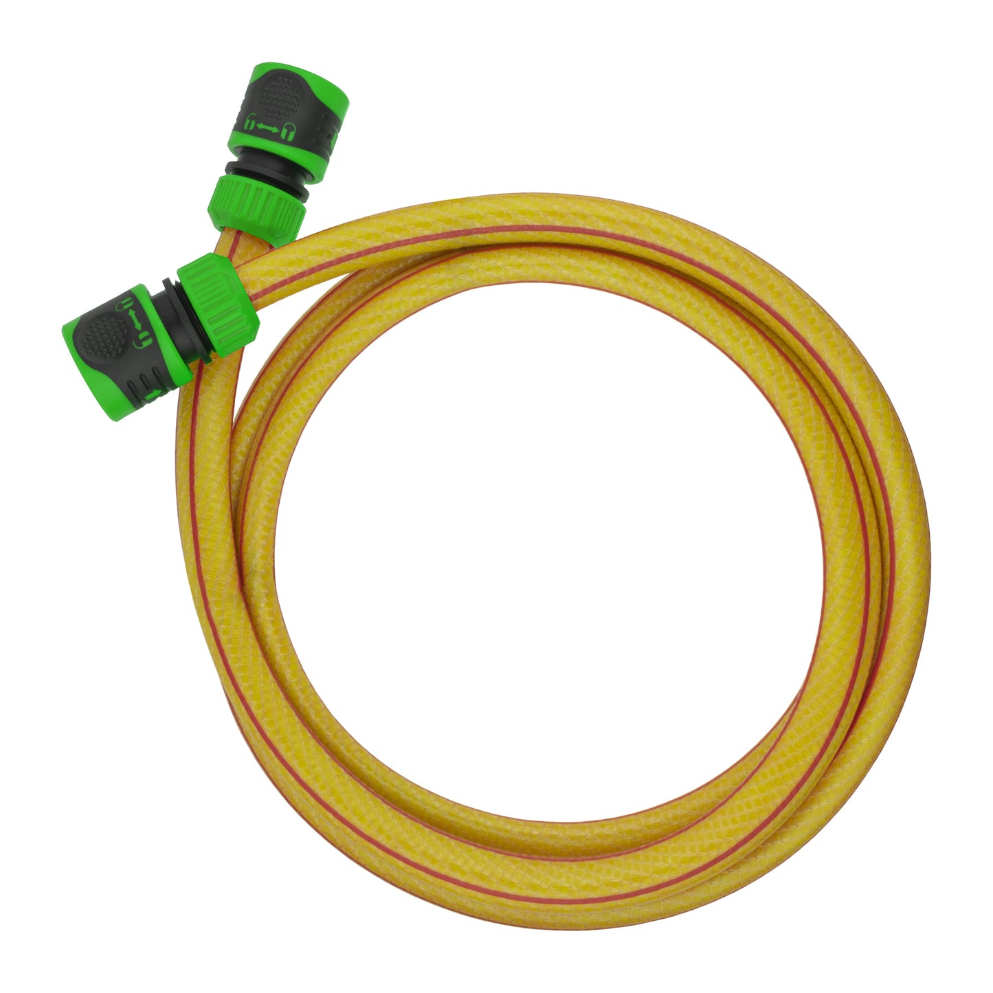 Premium Garden Hose Yellow with Green Lock Connectors