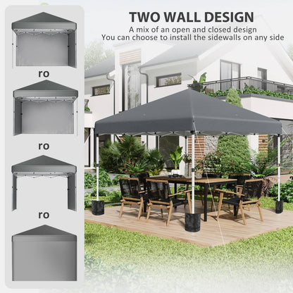 3 x 3 M Pop Up Gazebo with 2 Sidewalls