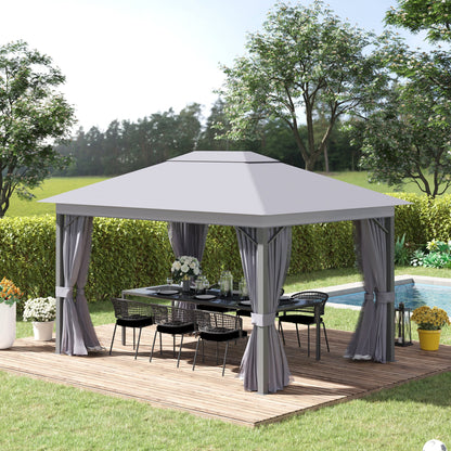 4 x 3M Patio Gazebo Canopy Garden Tent Shelter with Vented Roof