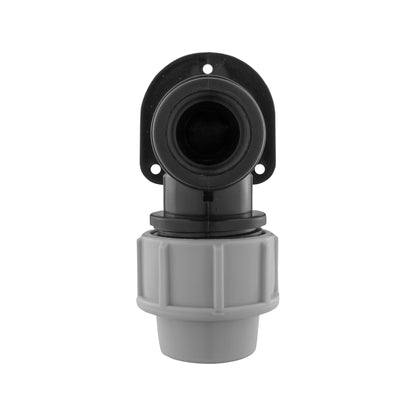 Wall Flange Kit 32mm MDPE + Male Click Lock + Hose Connector