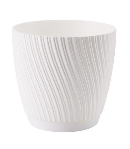 Mika Pot with Saucer 170mm White