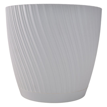 Mika Pot with Saucer 170mm White