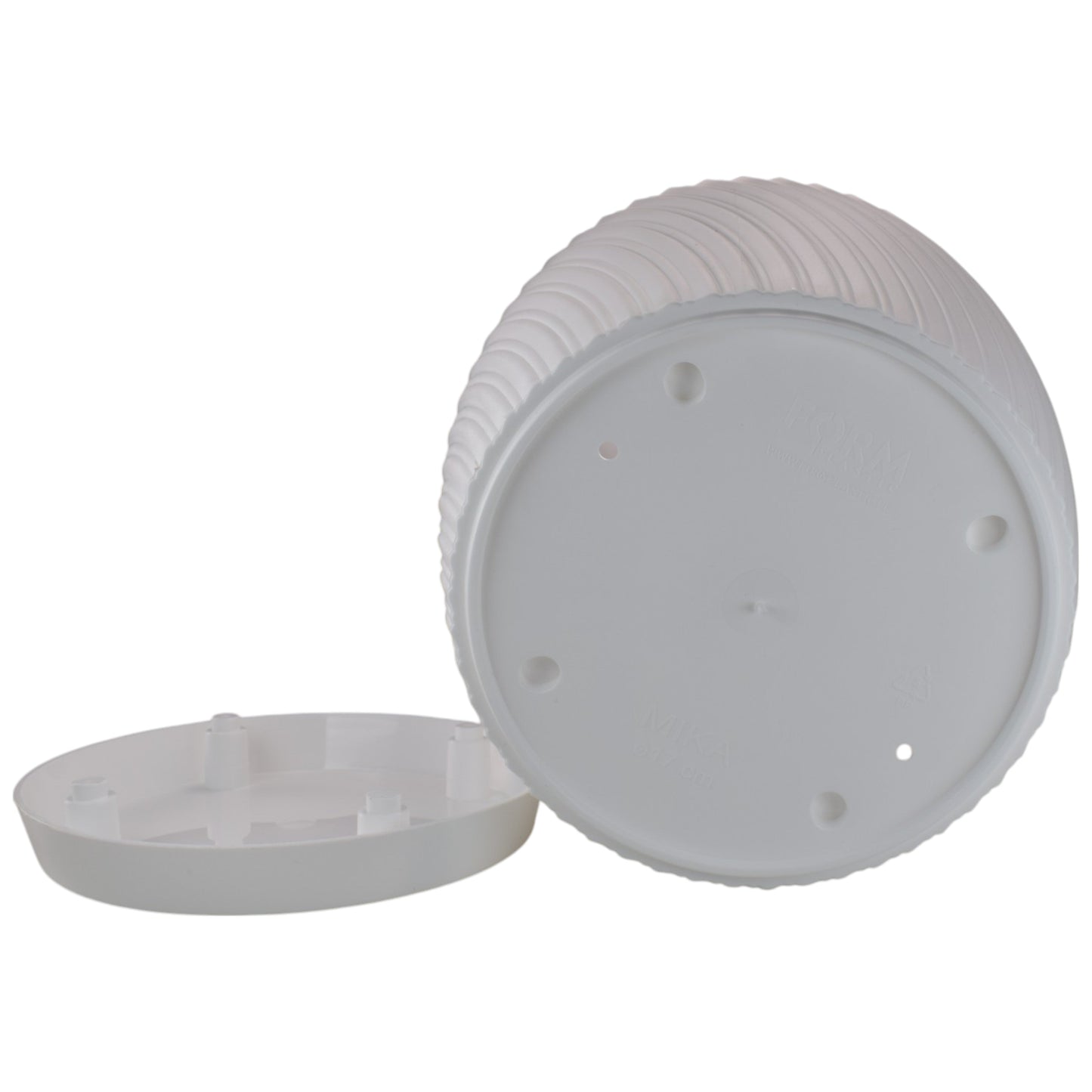 Mika Pot with Saucer 170mm White