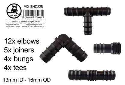Mix 1/2" Barb Connectors HOZ25