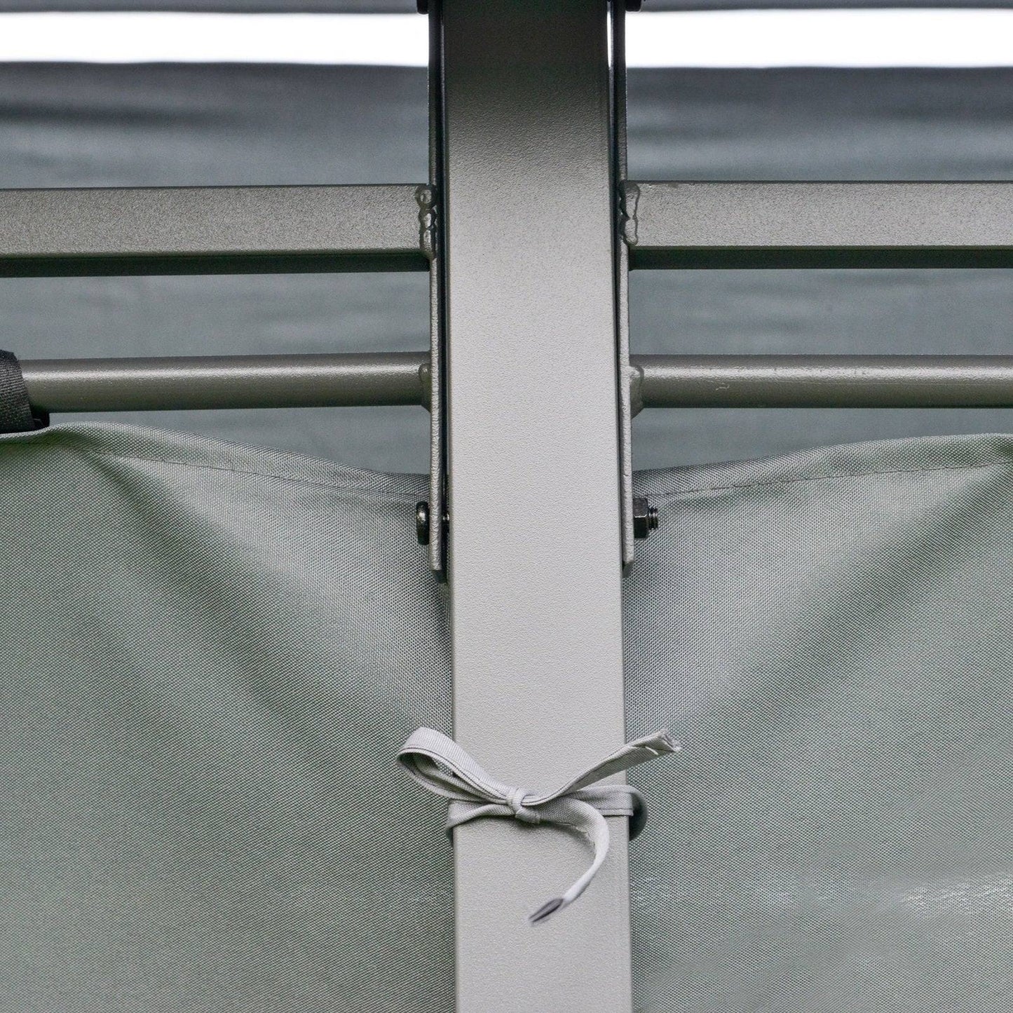 4m x 3M Steel Gazebo Canopy Party Tent Garden Pavillion Patio Shelter Pavilion with Curtains Sidewalls Grey