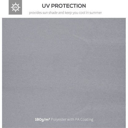 3M Gazebo Top Cover Double Tier Canopy Replacement Pavilion Roof Light Grey