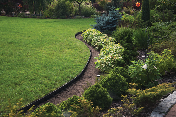 Lawn Border Set, Easy Border 60mm Black 10m With Pegs