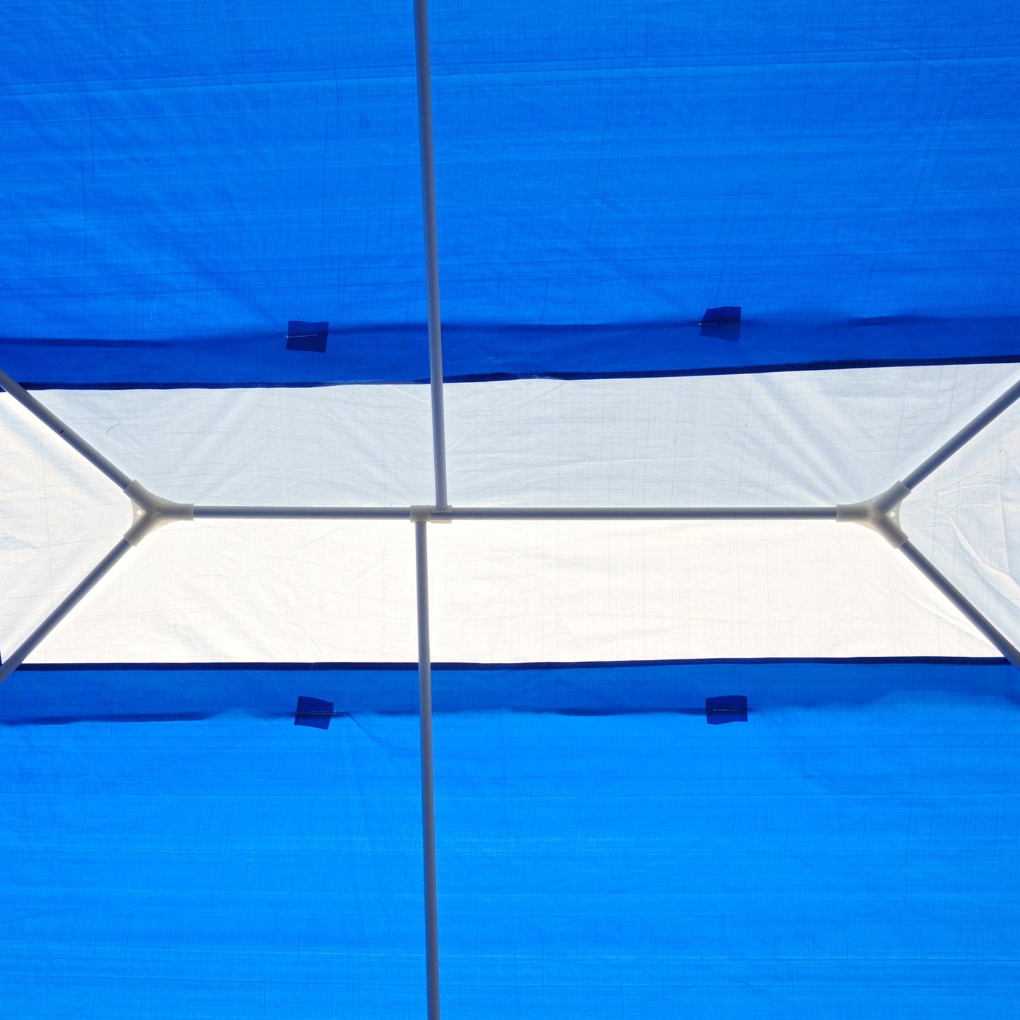 3 x 4 m Garden Gazebo Marquee Party Tent with 2 Sidewalls for Patio Yard Outdoor - Blue