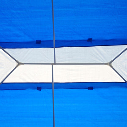 3 x 4 m Garden Gazebo Marquee Party Tent with 2 Sidewalls for Patio Yard Outdoor - Blue