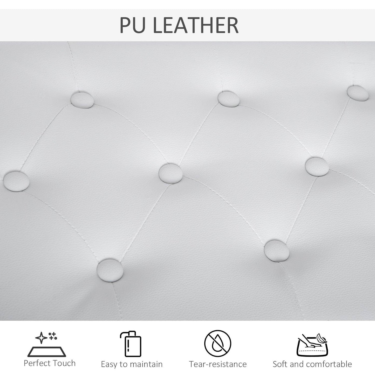 Faux Leather Piano Bench