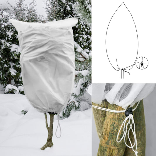 Protective Plant Cover, 50gsm Sack with Cord, Diameter: 51 cm, Size: 0.8m x 1 m