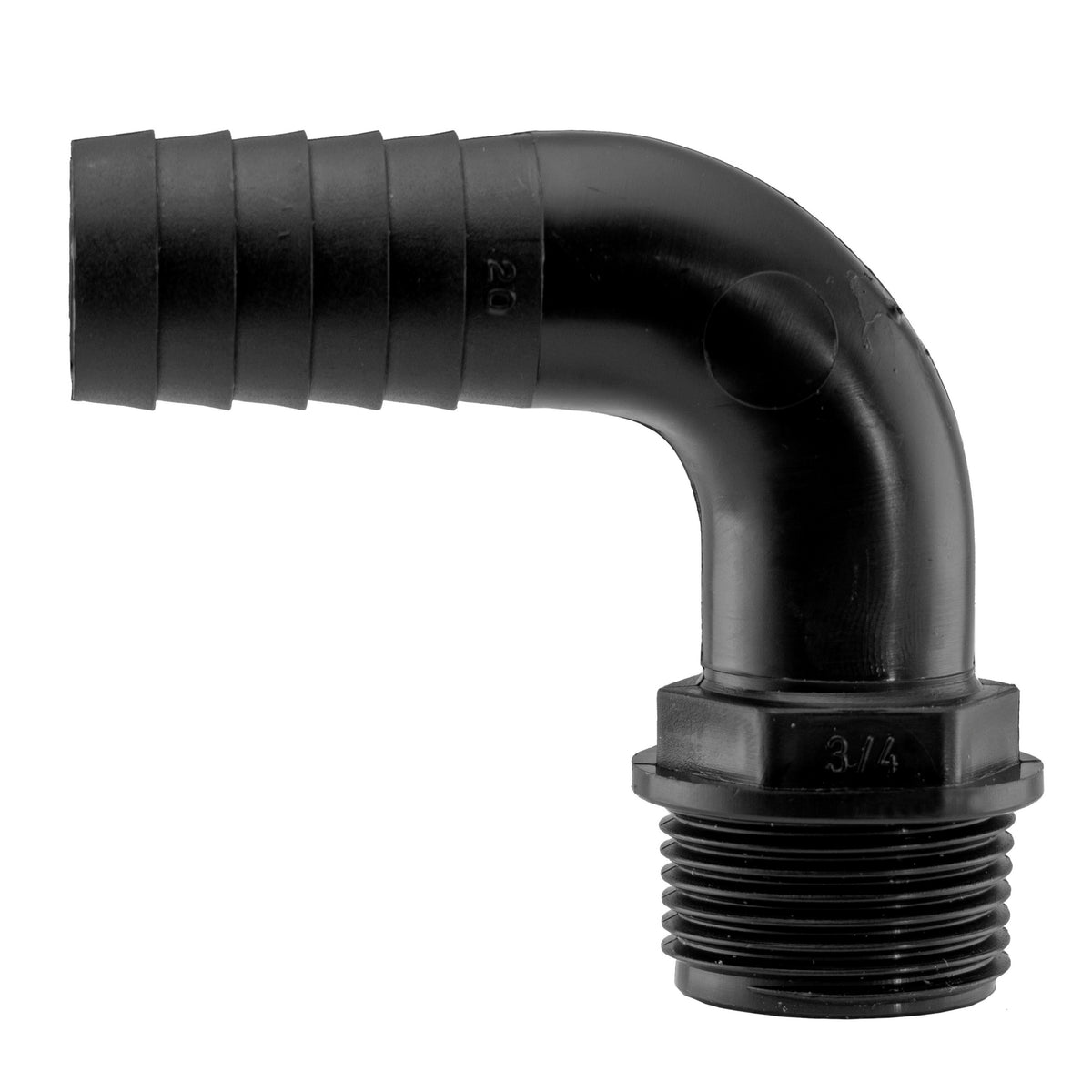 IBC 2” S60X6 Cap with Pond Elbow 20mm Barb