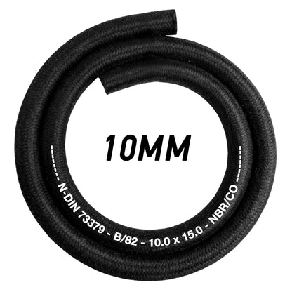 Rubber Reinforced with a Heat Resistant Textile Braid 10mm/15mm