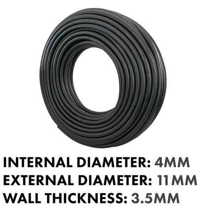 Rubber 4mm Braided Fuel, Oil Hose SAE J30 R6