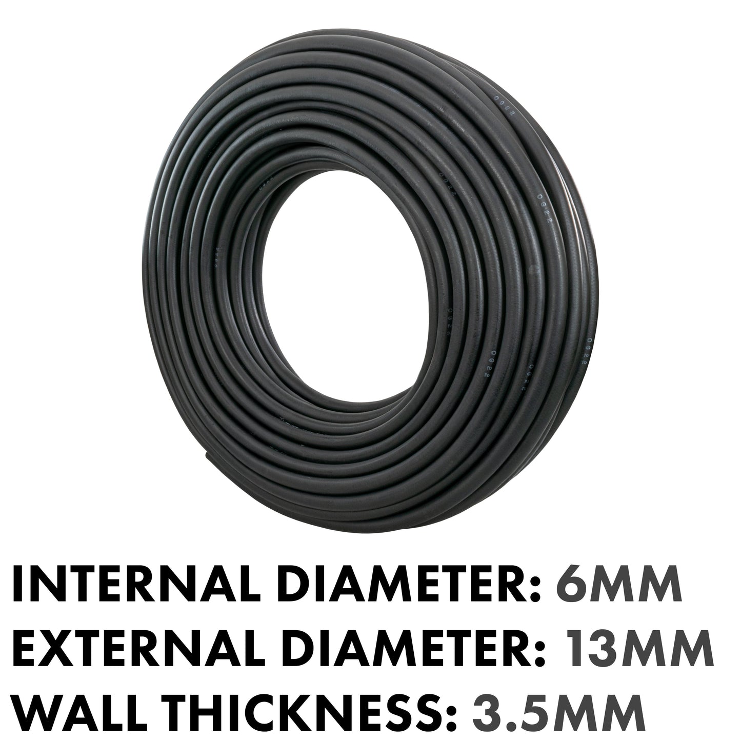 Rubber 6mm Braided Fuel, Oil Hose SAE J30 R6