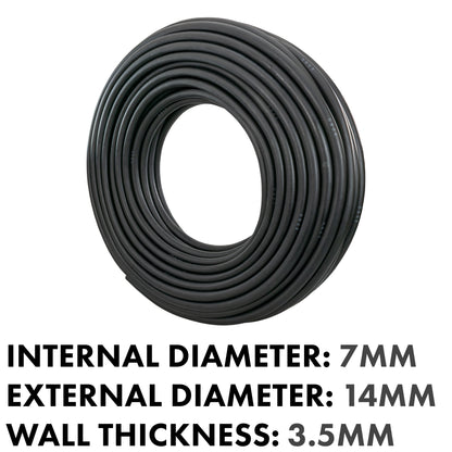 Rubber 7mm Braided Fuel, Oil Hose SAE J30 R6