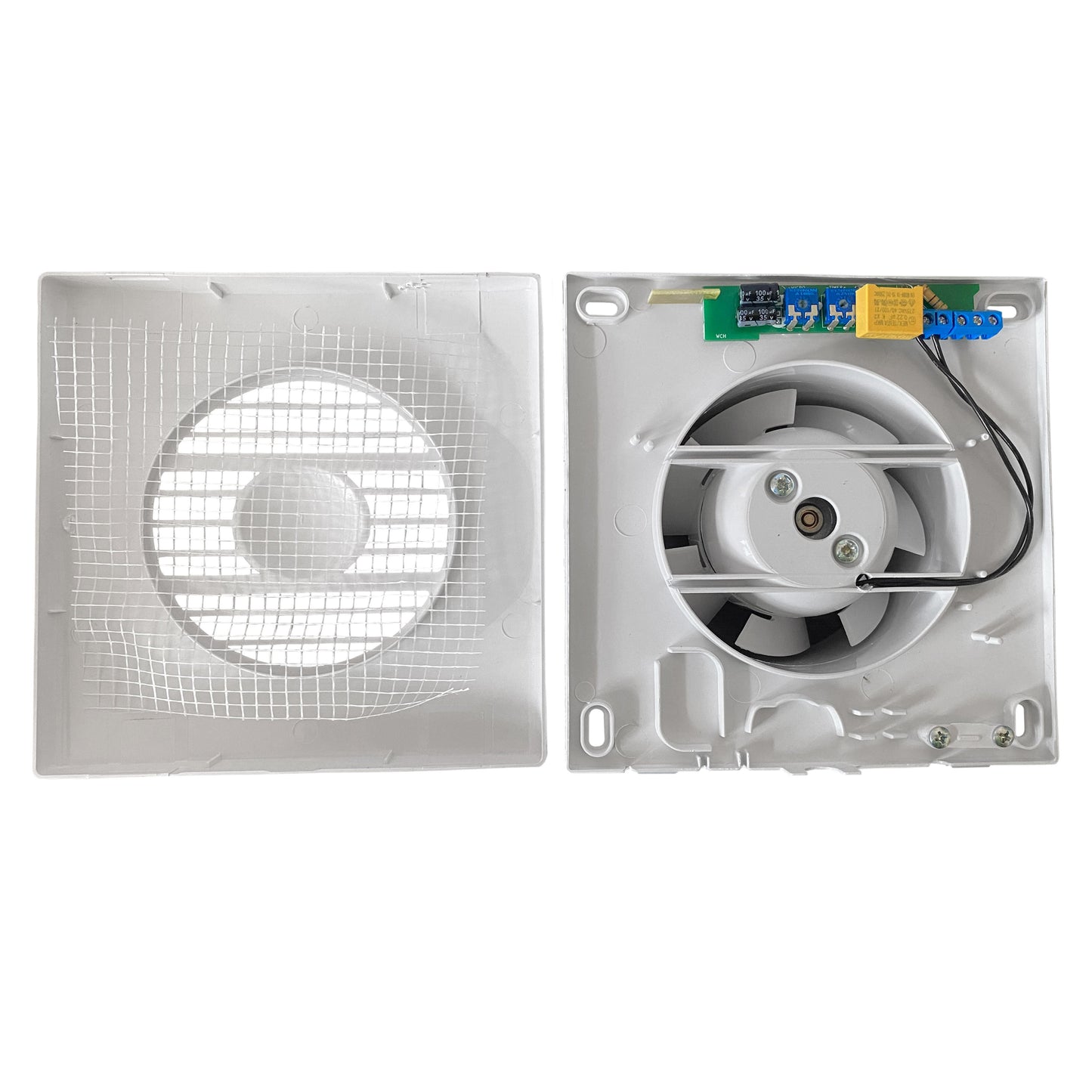 Through Wall Ventilation Kit RICO Timer and Humidistat Fan with Graphite External Vent