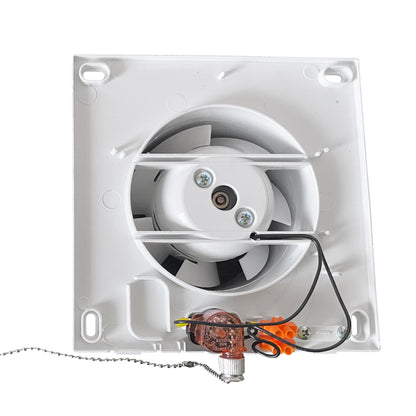 Through Wall Ventilation Kit RICO Pull-Cord Switch Fan with Graphite External Vent