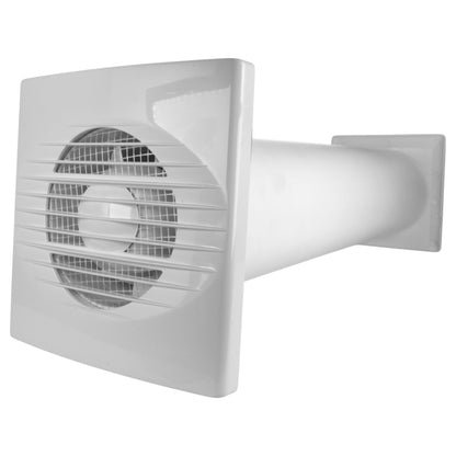 Through Wall Ventilation Kit RICO Timer and Humidistat Fan with Graphite External Vent