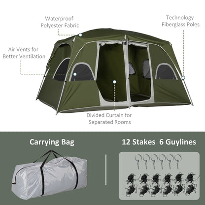 Camping Tent 8 Man 400 x 275 x 210 cm Waterproof