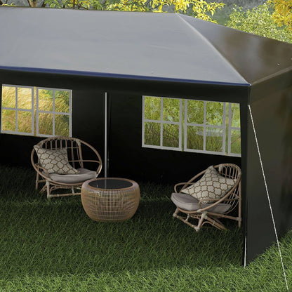 6 x 3m Half-Open Garden Gazebo