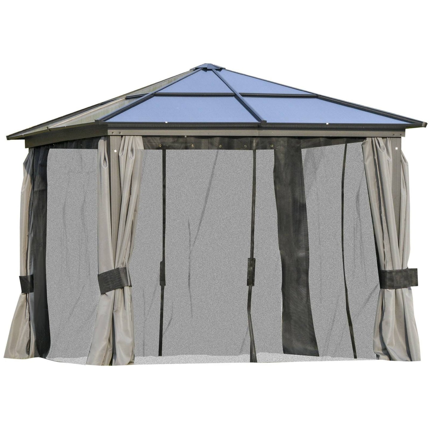 3 x 3M Hardtop Gazebo with UV Resistant Polycarbonate Roof & Aluminium Frame