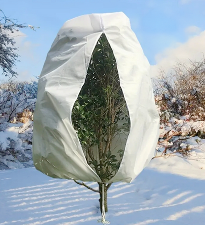 Protective Plant Cover, 50gsm Sack with Cord and Zipper, Diameter: 89cm, Size: 1.4m x 2.2 m