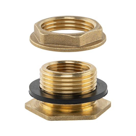 Water Butt Brass 1" BSP Male - 3/4" BSP Female