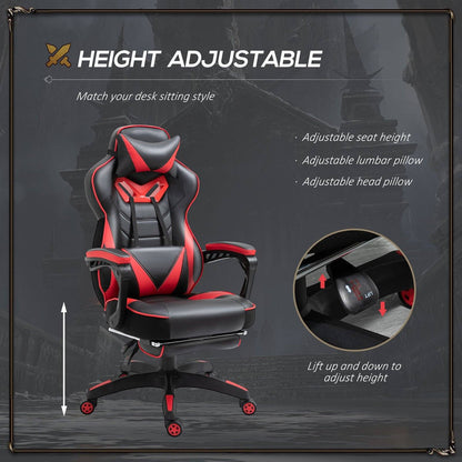 Vinsetto Racing Gaming Chair with Footrest