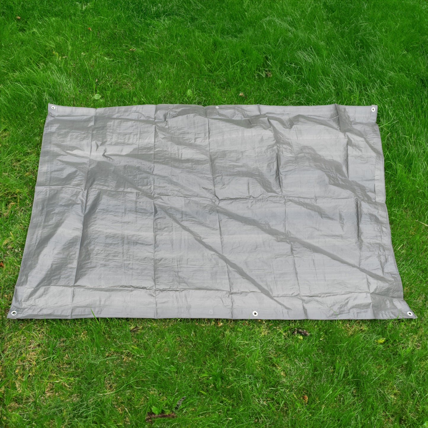 Grey S-Grade Tarpaulin with 20 x 6" Bungee Balls (White)