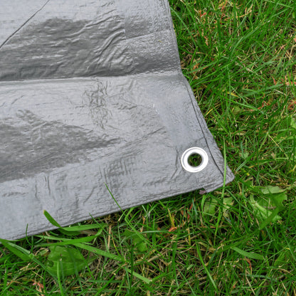 Grey S-Grade Tarpaulin with 10 x 6" Bungee Balls (Black)