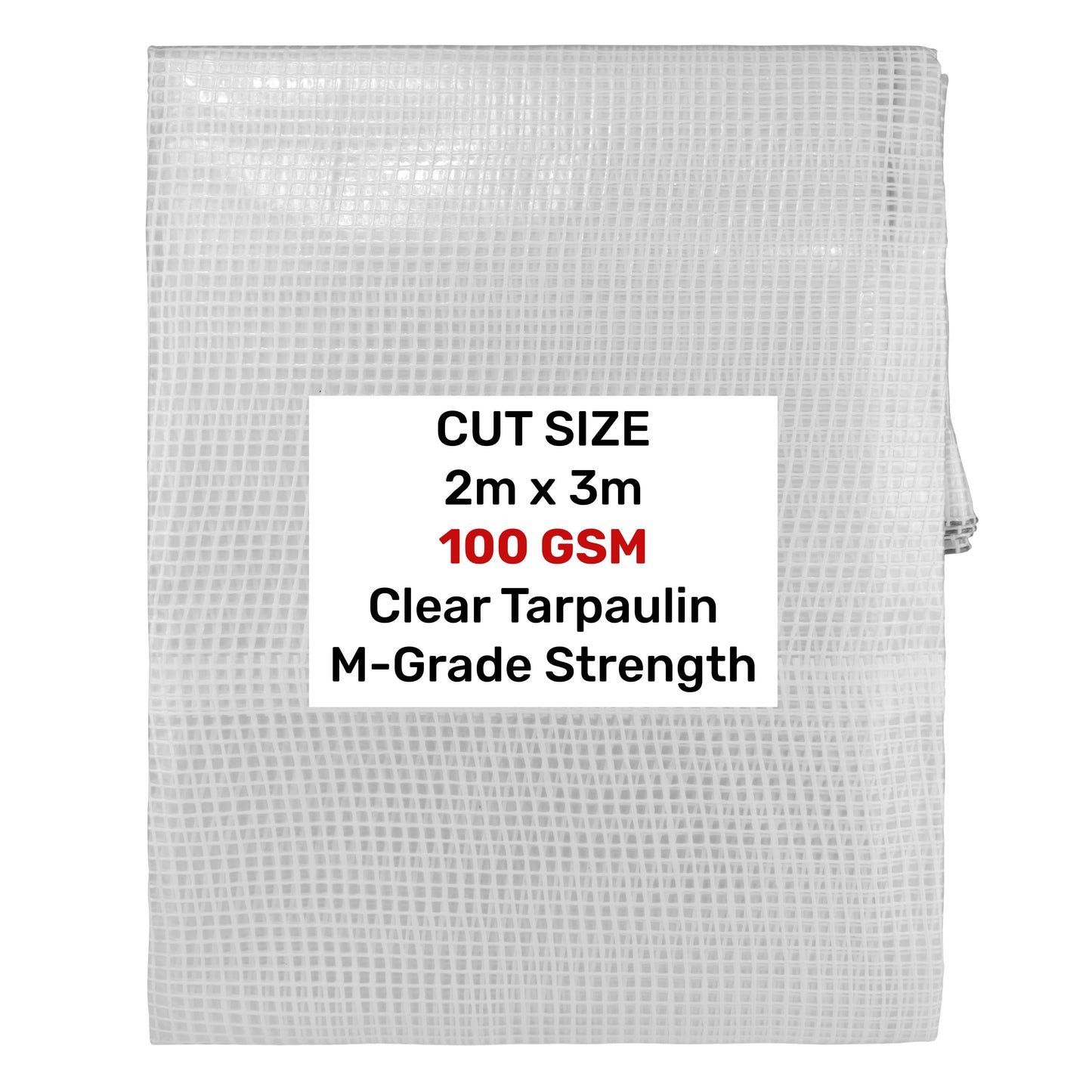 Clear M-Grade Tarpaulin 2m x 3m