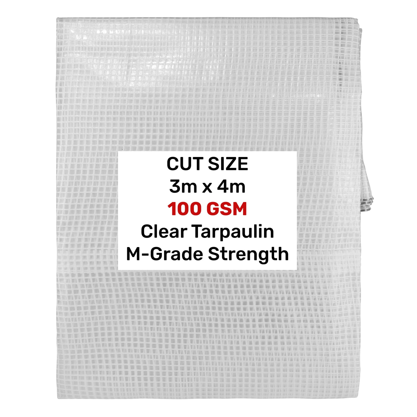 Clear M-Grade Tarpaulin 3m x 4m