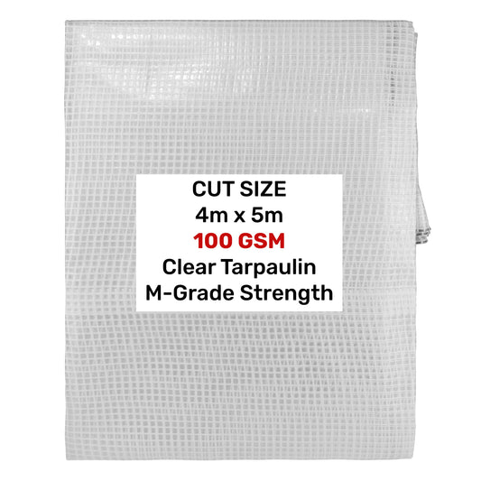 Clear M-Grade Tarpaulin 4m x 5m