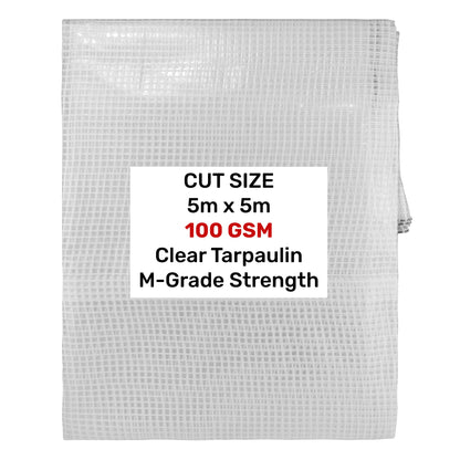 Clear M-Grade Tarpaulin 5m x 5m