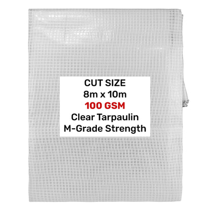Clear M-Grade Tarpaulin 8m x 10m