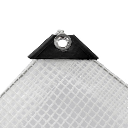 Clear M-Grade Tarpaulin with 20 x 4" Bungee Balls (White)