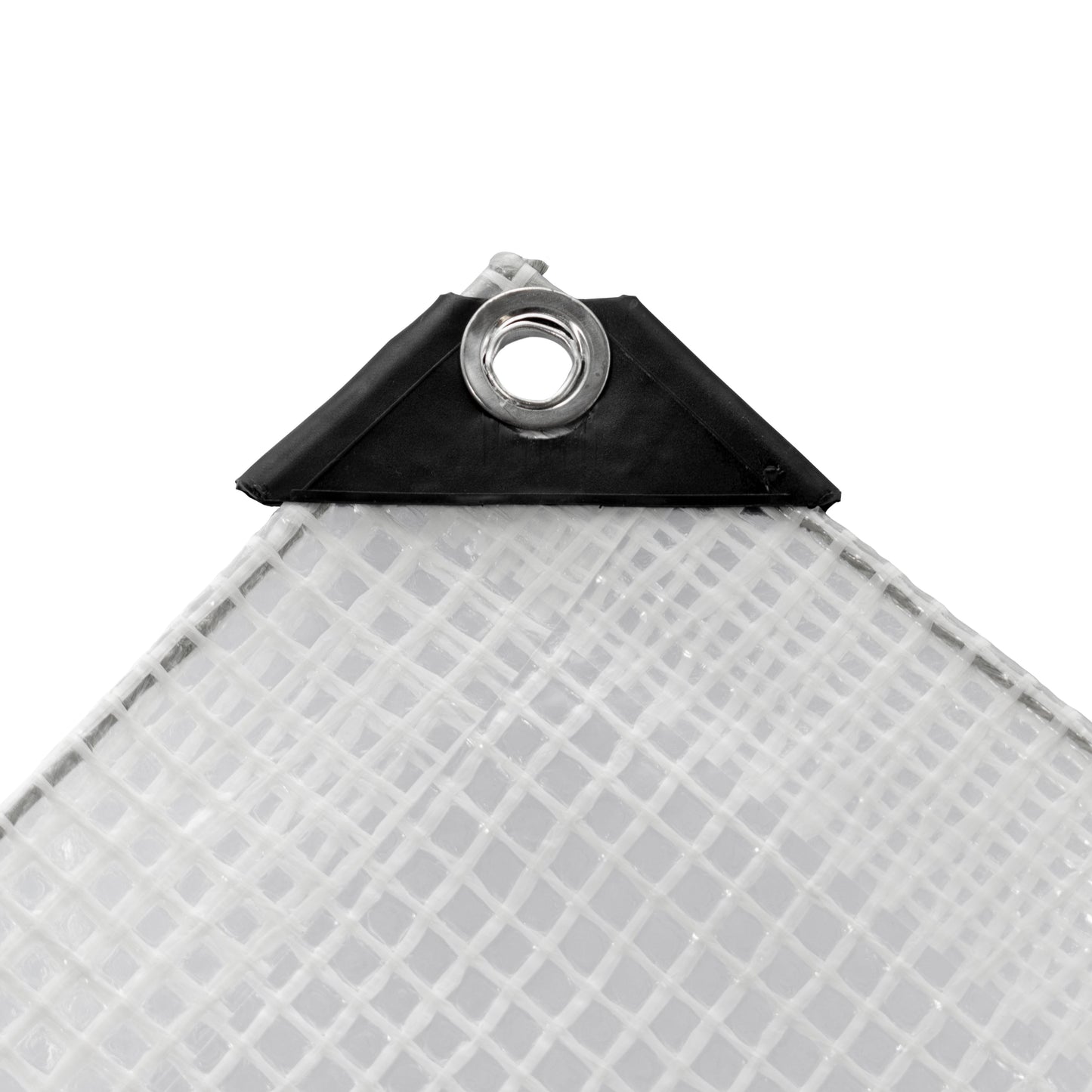 Clear M-Grade Tarpaulin with 10m of 6mm Bungee Rope and 10 x Screw Type Tarp Clips