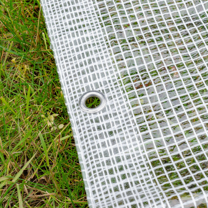 Clear M-Grade Tarpaulin with 20 x 4" Bungee Balls (White)