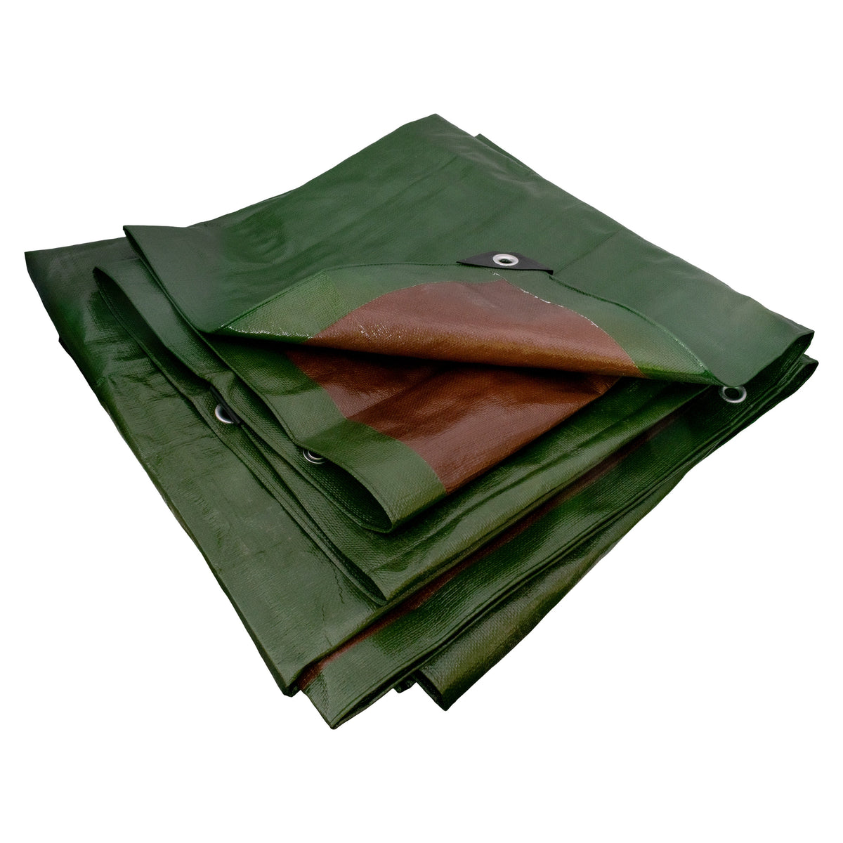 Green/Brown L-Grade Tarpaulin 5m x 8m