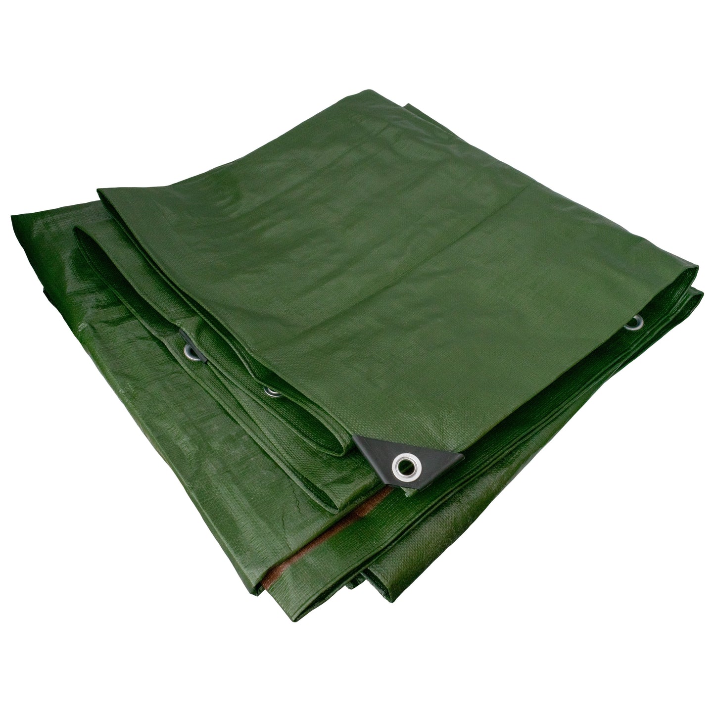 Green/Brown L-Grade Tarpaulin 8m x 12m