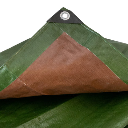 Green/Brown L-Grade Tarpaulin 8m x 12m