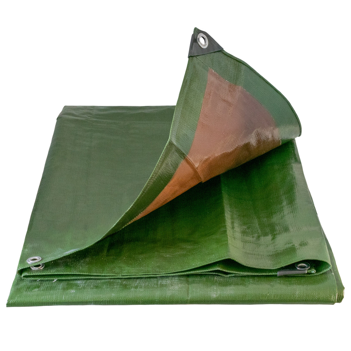 Green/Brown L-Grade Tarpaulin 5m x 8m