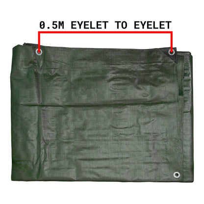 Green/Brown L-Grade Tarpaulin 10m x 12m