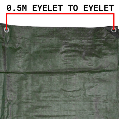 Green/Brown L-Grade Tarpaulin 1.5m x 2m