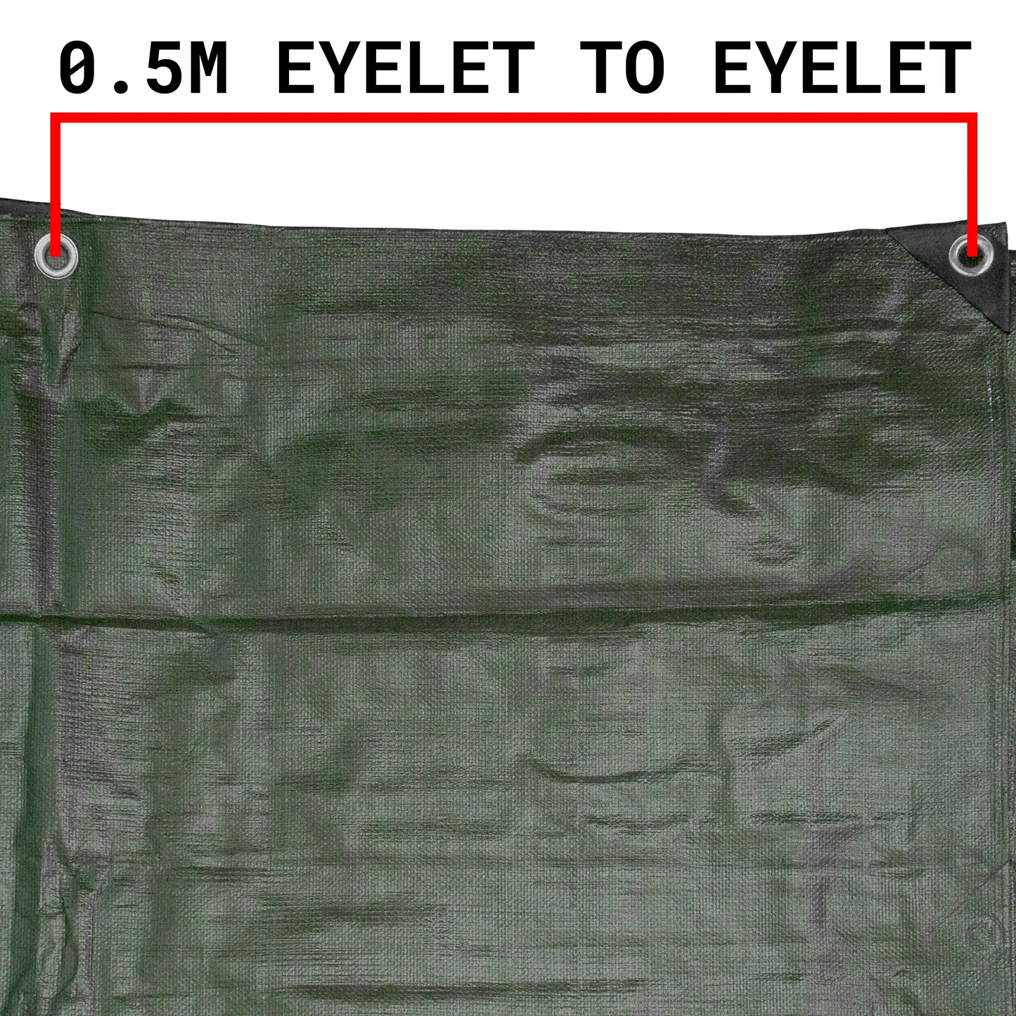 Green/Brown L-Grade Tarpaulin 3m x 4m